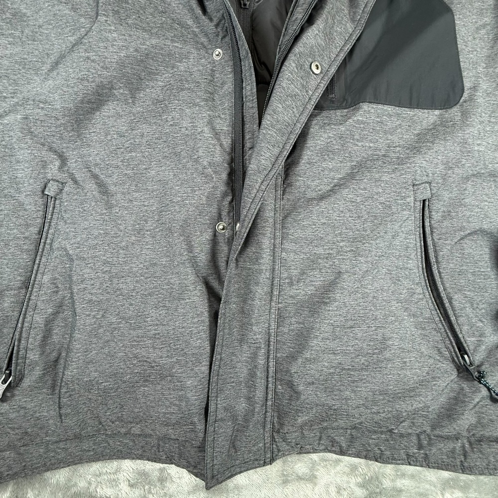 American Eagle Performance Outerwear Men's Large Full Zip Snap Heather Gray Coat - Picture 2 of 14